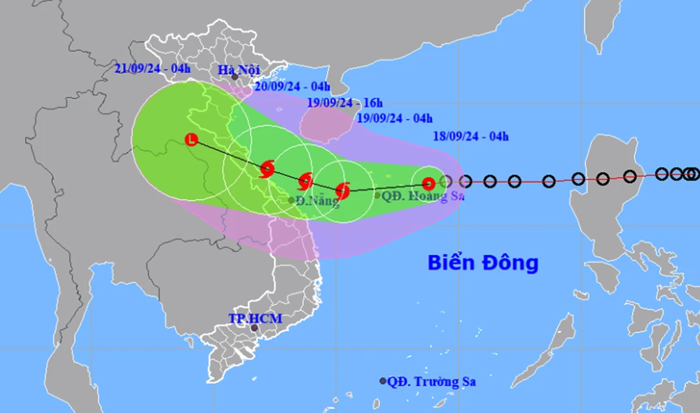 Bão số 4 đang đến gần