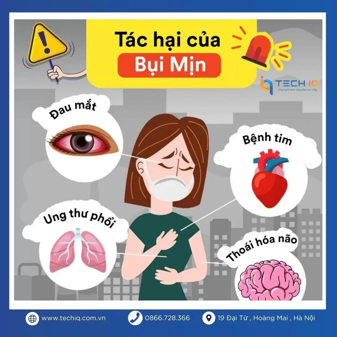Bụi Mịn Gây Hại Cho Mắt Như Thế Nào? Giải Pháp Bảo Vệ Toàn Diện Với Máy Lọc Không Khí